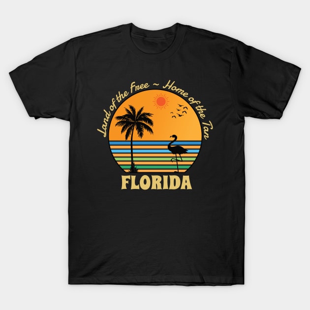 Funny Patriotic Florida Lovers "Land of the Free" T-Shirt by Dibble Dabble Designs